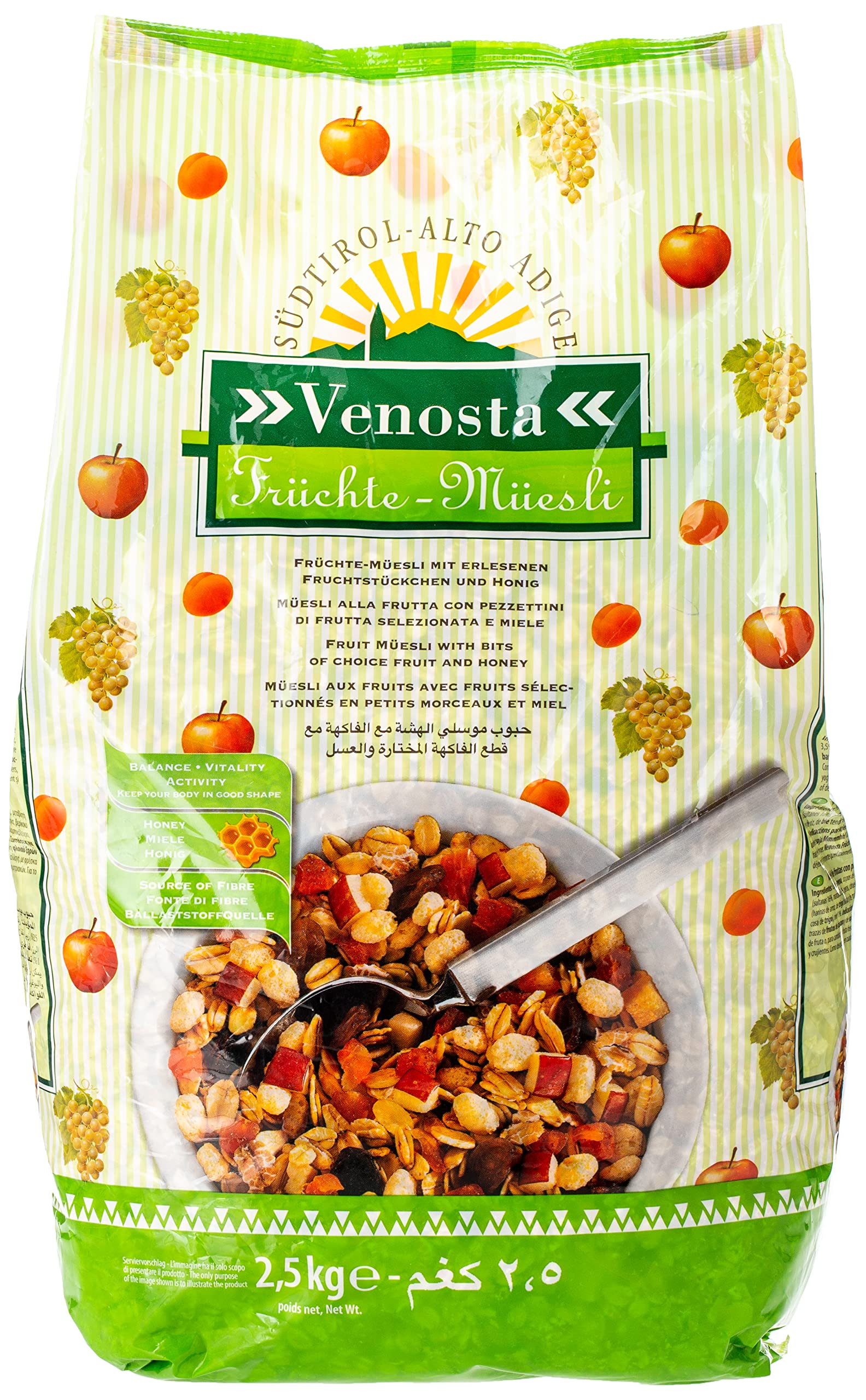 Venosta Muesli With Wild Berries & Honey Cereals, 2.5 Kg