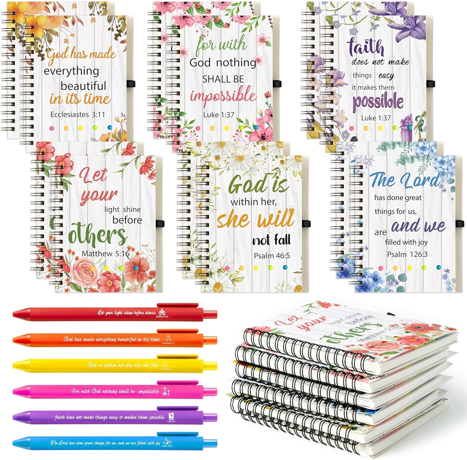 ANGOLIO Floral Christian Bible Teacher Appreciation Gifts Bulk (24)