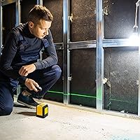 Vista 7 de Yaxa Basics Nivel láser de clase II horizontal/vertical y transversal para colgar cuadros, construcción, renovación del hogar, 59 pies / 708