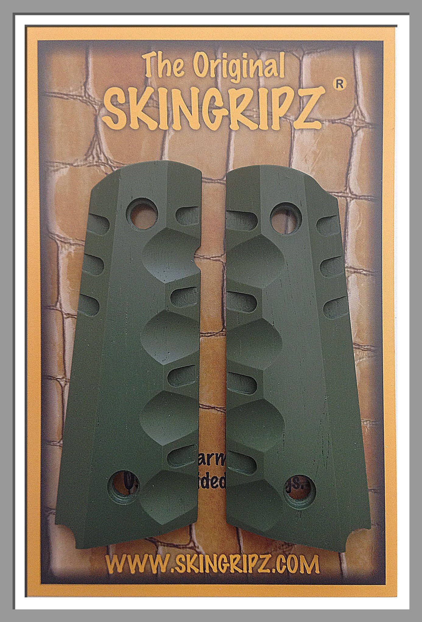 SkinGripz"OPERATOR" 1911 Grips (Compact-OD Green)