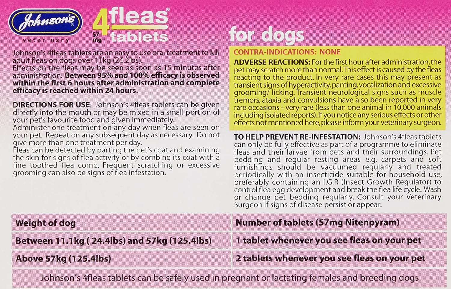 4fleas tablets for dogs