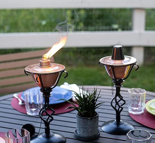 Vista 5 de BIRDROCK HOME Antorchas para exteriores, construcción duradera, diseño moderno, resistente a la intemperie, compatible con aceite de citronela