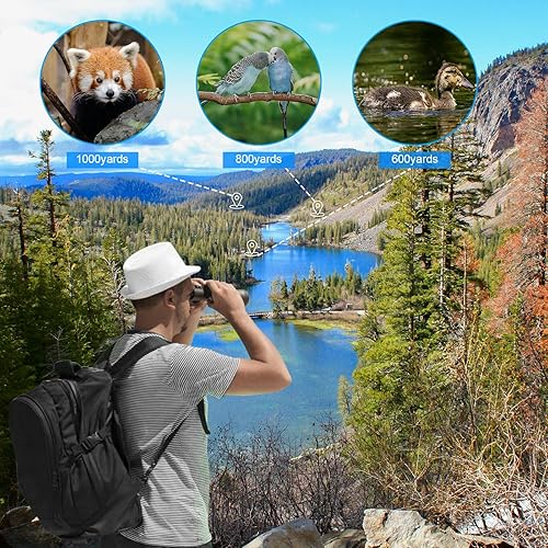 Miniatura 4 de Telescopio monocular monocular monocular de alta potencia de 12 x 55 para adultos con adaptador de teléfono inteligente, lente FMC y prisma BAK4,