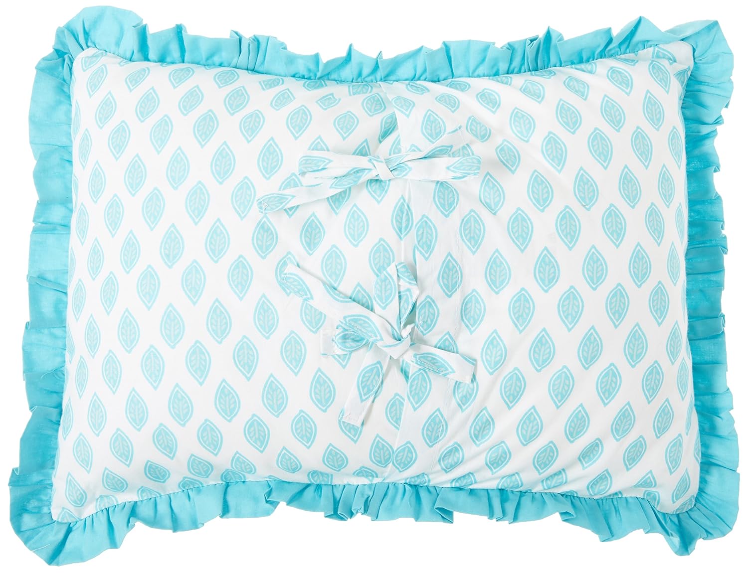 Bacati - Paisley Cotton Percale Girls Toddler Bedding (Coral/Aqua Paisley, 12 x 16 Decorative Pillow)