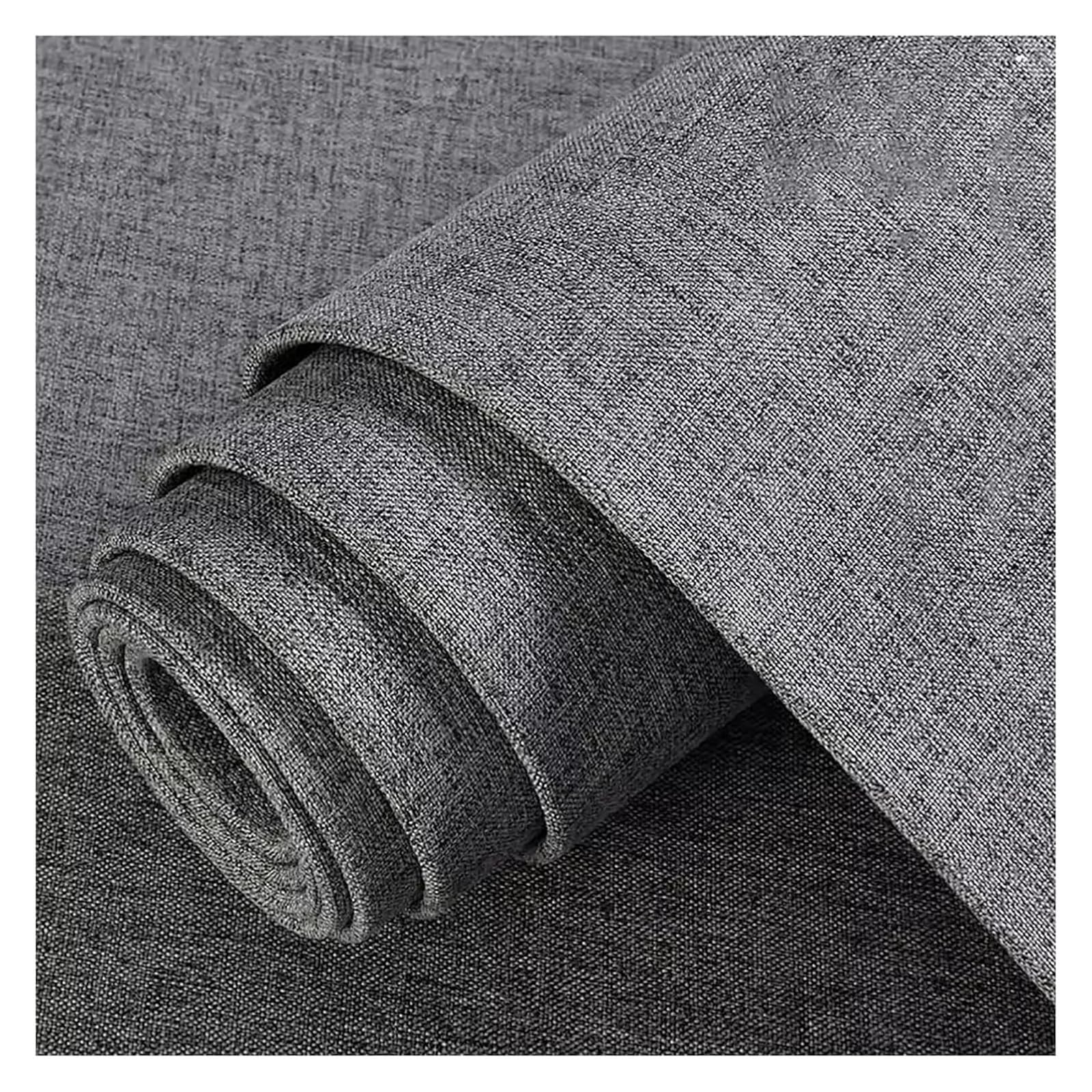 tapeta samoprzylepna Naklejka z panelami akustycznymi, tapeta z tkaniny, skórka i przyklejona tapeta z trawy, wodoodporne samoprzylepne panele ścienne(Medium Grey)