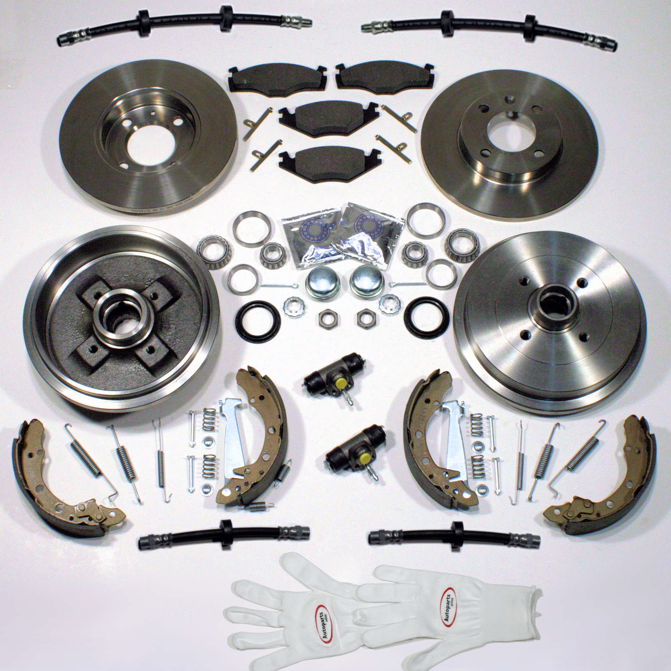 Set 60003119 Bremsen vorne + hinten + Bremsschläuche