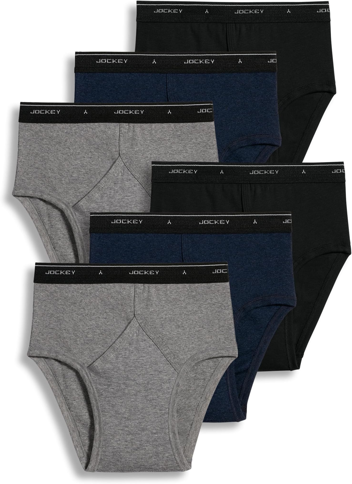 Classic Low Rise Brief- 6 Pack - 100% Cotton Underwear for Men
