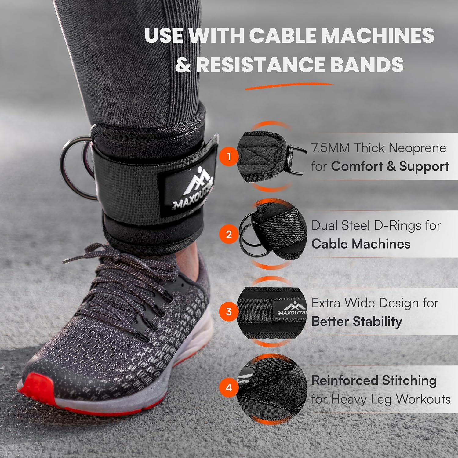 Ankle Straps For Cable Machines Women And Men, Cable Kick Ba...