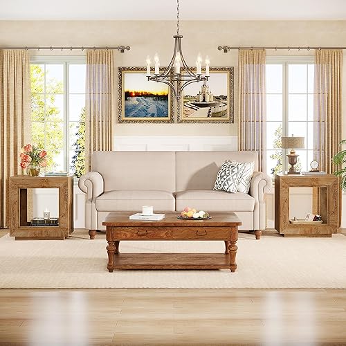 Tribesigns Rustic Wood End Table