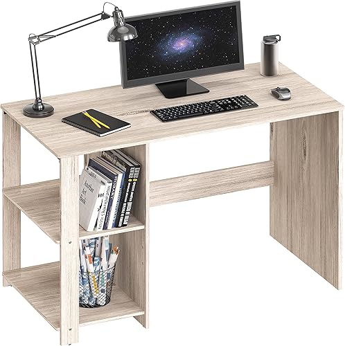 SHW Escritorio para computadora de oficina en casa de 38 pulgadas con estantes, arce Arce,Cereza,Espresso,Blanco,https://www.amazon.com/dp/undefined