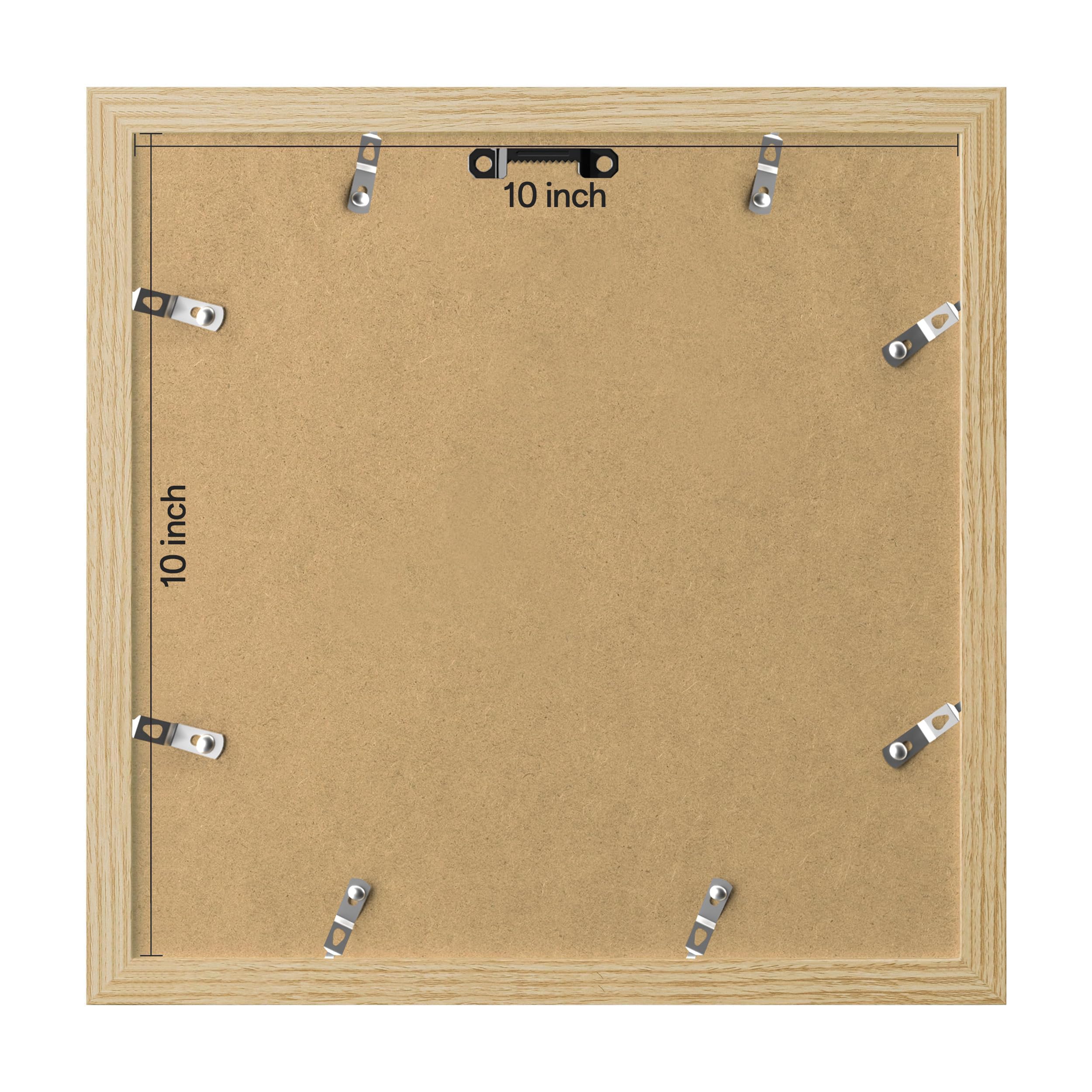 eletecpro Juego de 9 marcos de fotos de 10 x 10 pulgadas, marcos de pared clásicos de galería de 5 x 5 o 10 x 10 pulgadas sin paspartú, marcos cuadrados para decoración de pared de collage, decoración