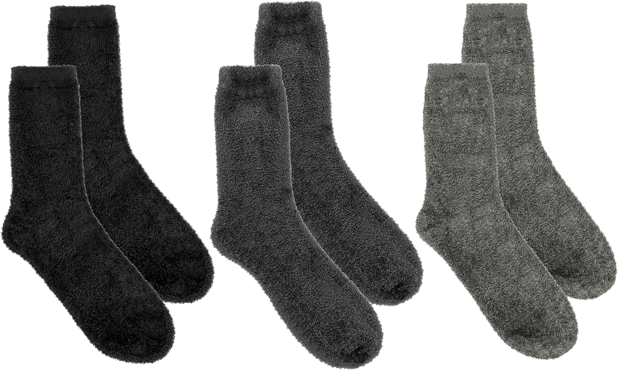 Happy and Healthy Unisex Premium Microfiber Mid-Calf Socks 3, 6 Pairs -Soft, Stretch, Keep Feet Dry