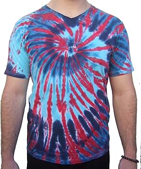 Amazon.com: Rockin' Cactus Men's V-Neck Lightweight Tie Dye