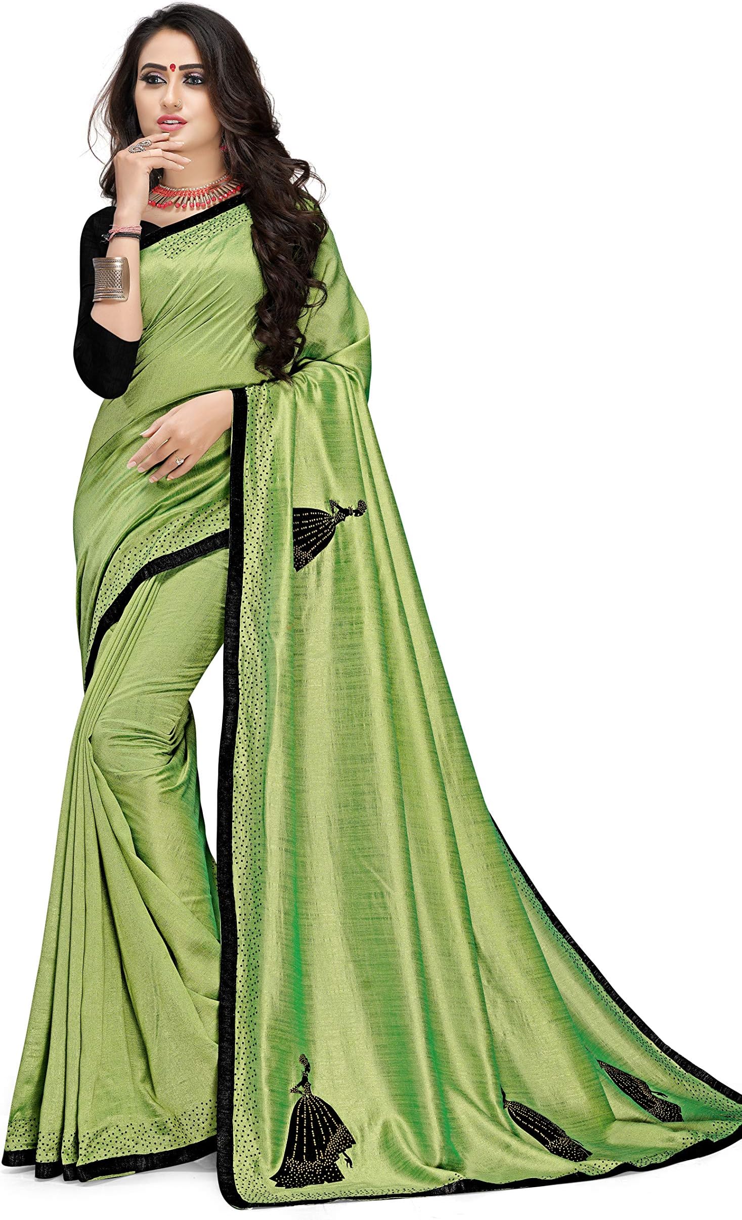 Gaurangi CreationWomen's Party Wear Sarees with unstitched blouse piece