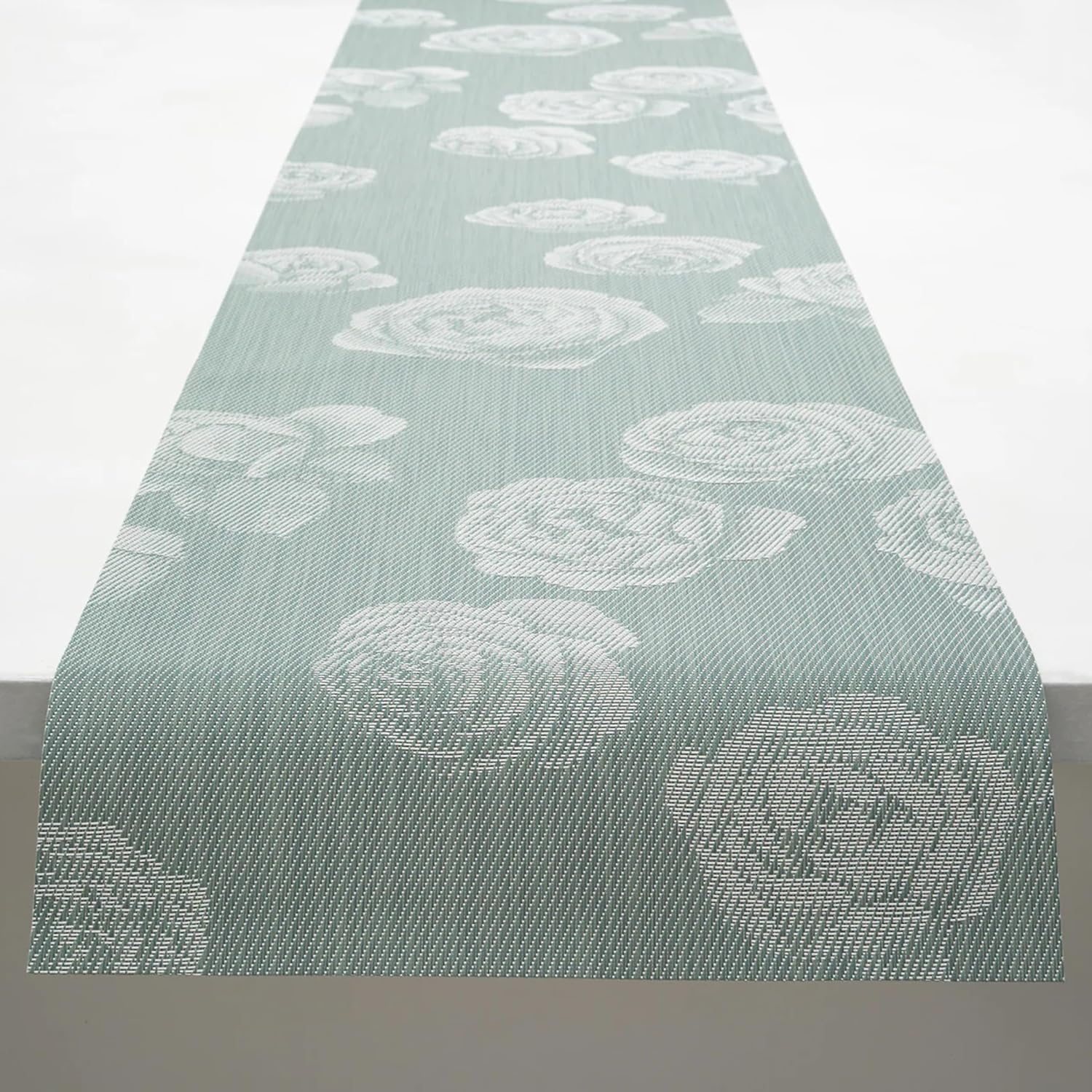 Martha by Martha Stewart | Chilewich Rosette 14”x72” Table Runner in Flax