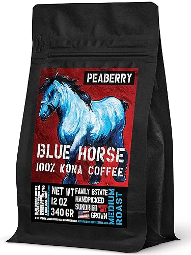 Miniatura 8 de Granja fresca café 100% Kona - tostado oscuro - granos enteros arábica - bolsa de 1 libra o 16 onzas - Blue Horse 100% Kona café de Hawaii