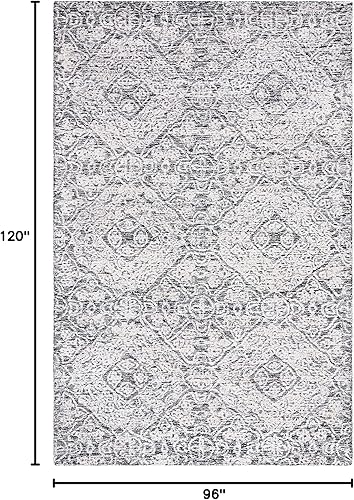 Miniatura 19 de SAFAVIEH Precious Collection - Alfombra decorativa de 3 x 5 pies, rosa y marfil, hecha a mano de lana y seda de bambú, ideal para zonas de alto