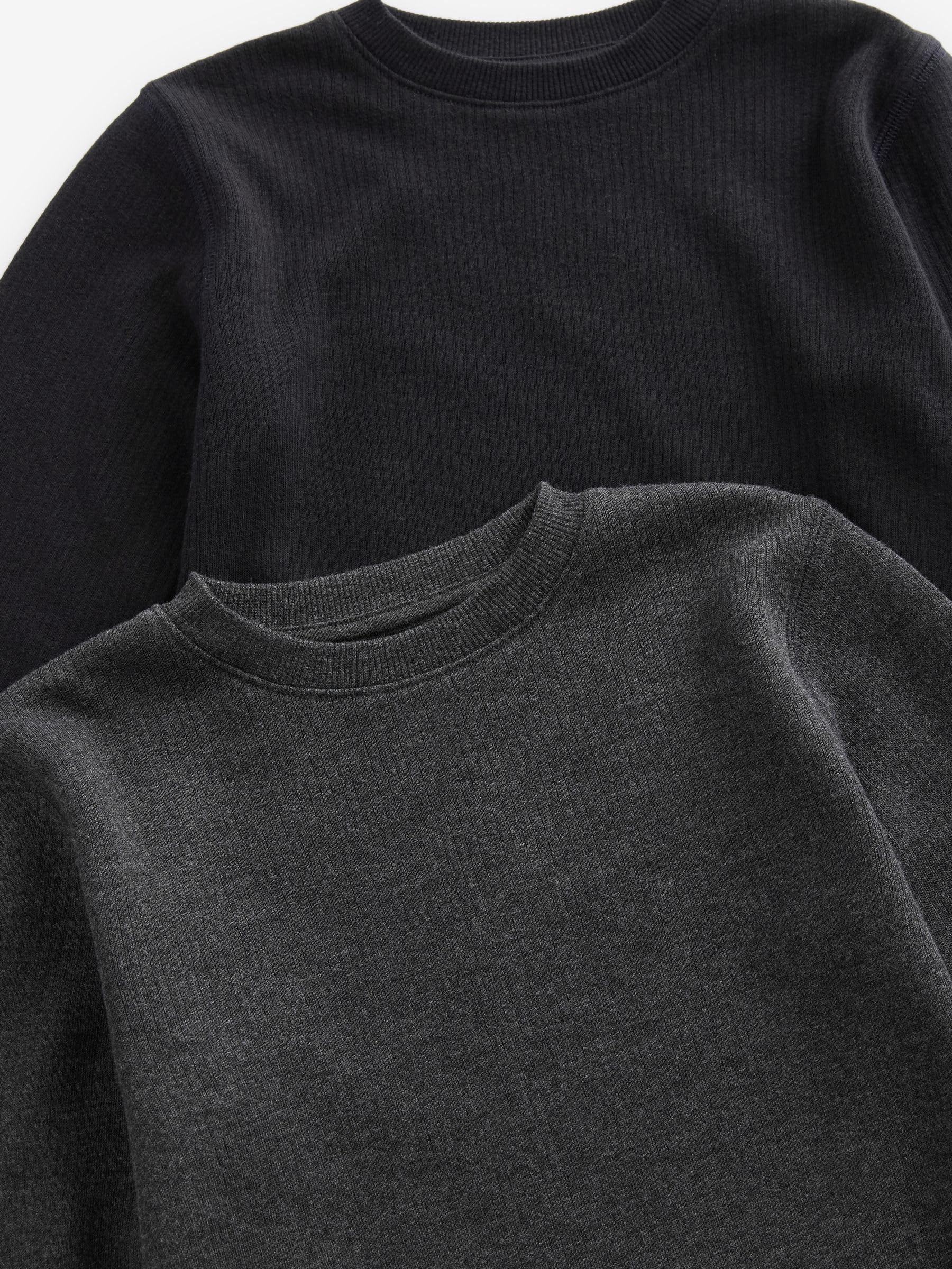 NEXT Niños Pack de 2 Camisetas térmicas de Manga Larga Black/Charcoal 15 Años-16 Años