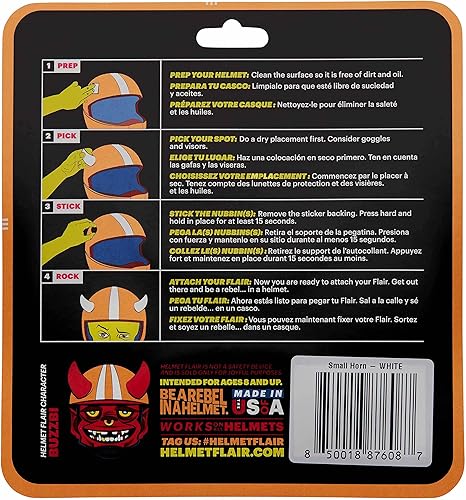 Miniatura 4 de MagNeatOhz - Cuernos de diablo pequeños para casco, fabricados en Estados Unidos, accesorio de casco para casco de motocicleta, casco de bicicleta,