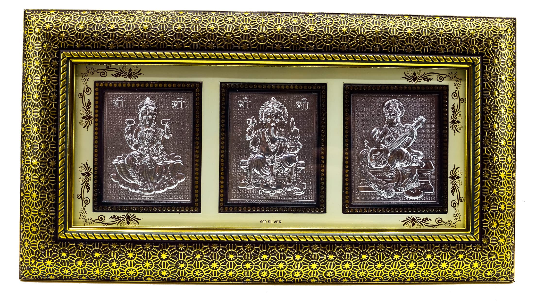 Buy Crown Jewels 999 Pure Silver Hindu Gods photo frame (14in x 8in