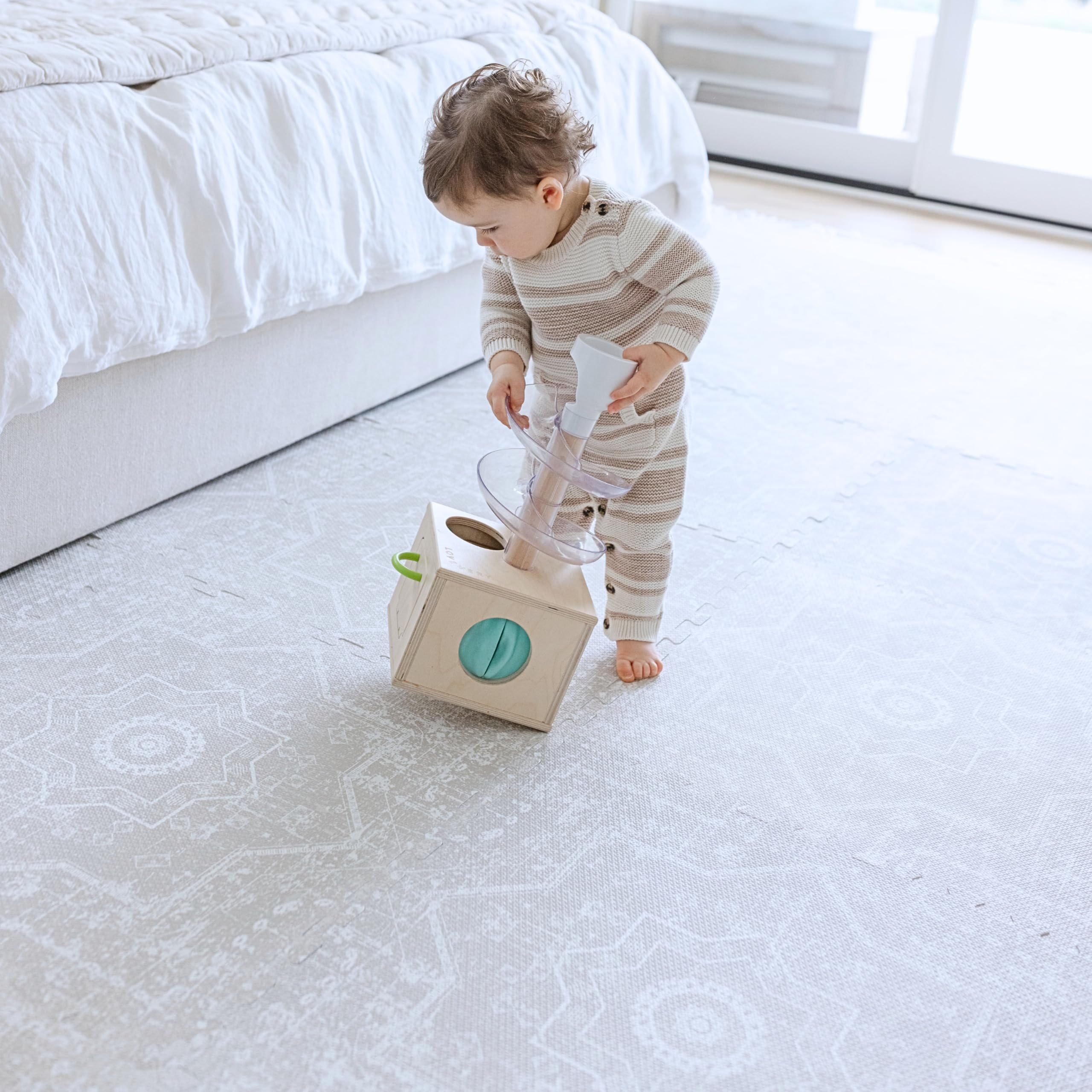 Little Landings Babyspielmatten für den Boden - Layla (1,2 x 1,8 m) - Premium EVA-Schaum Spielmatte für Babys und Kleinkinder - Perfekt für Bauchzeit, Krabbeln, Spielzimmer, stilvoll und komfortabel