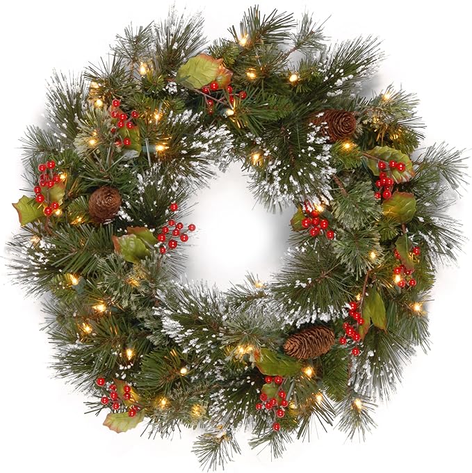 National Tree Company Pre-Lit Artificial Christmas Wreath