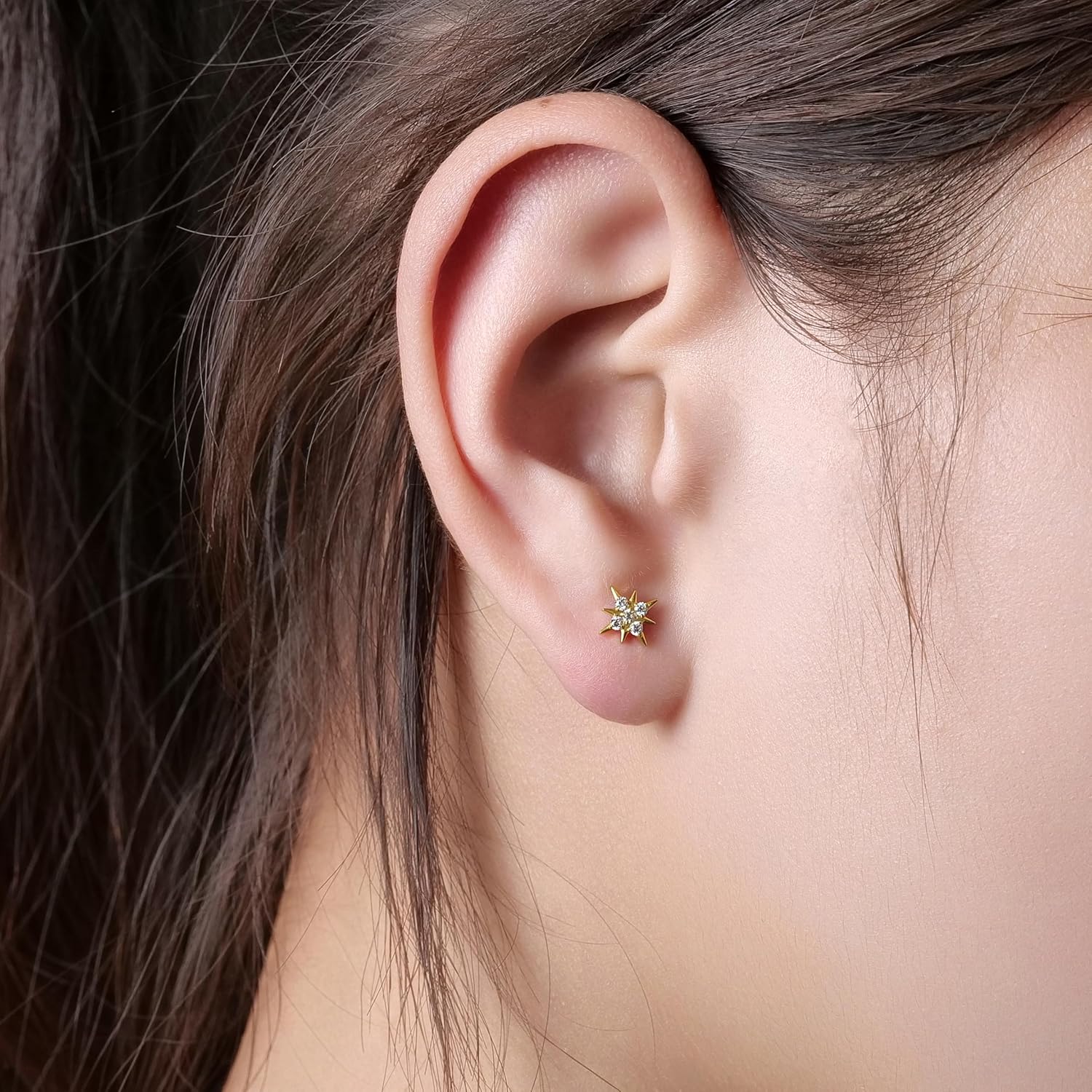 Limerencia Implant Grade Pure Titanium Studs, F136 Hypoallergenic G23 Small Dainty Cubic Zirconia Earrings for Women's Sensitive Ears - Image 2