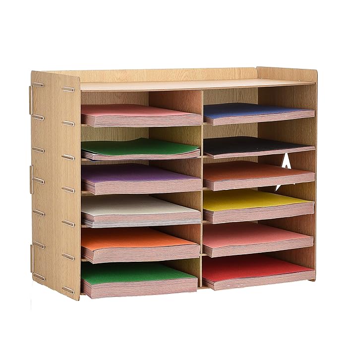 Buy Adir Wood Paper Storage Organizer Construction Paper Storage
