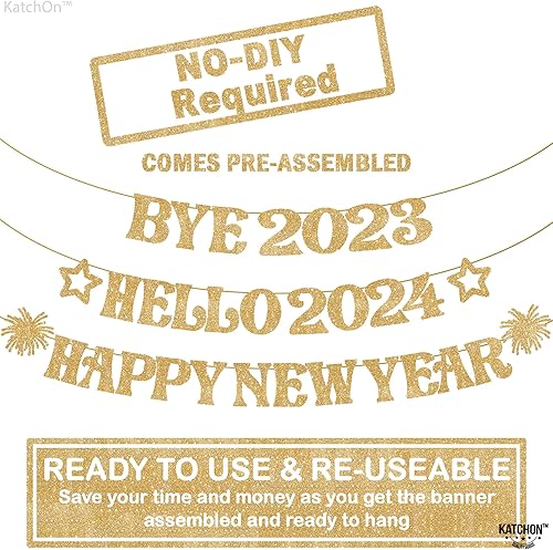 Miniatura 2 de Cartel grande de feliz año nuevo de 10 pies  purpurina dorada, decoraciones de feliz año nuevo 2022  Decoraciones NYE  Letrero dorado de feliz año