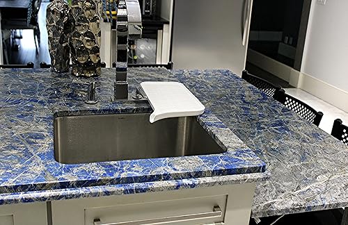 Miniatura 5 de Dependable Industries inc. Essentials Bandeja multiusos de drenaje de cocina con boquilla de drenaje, escurridor de platos pequeño de plástico sin