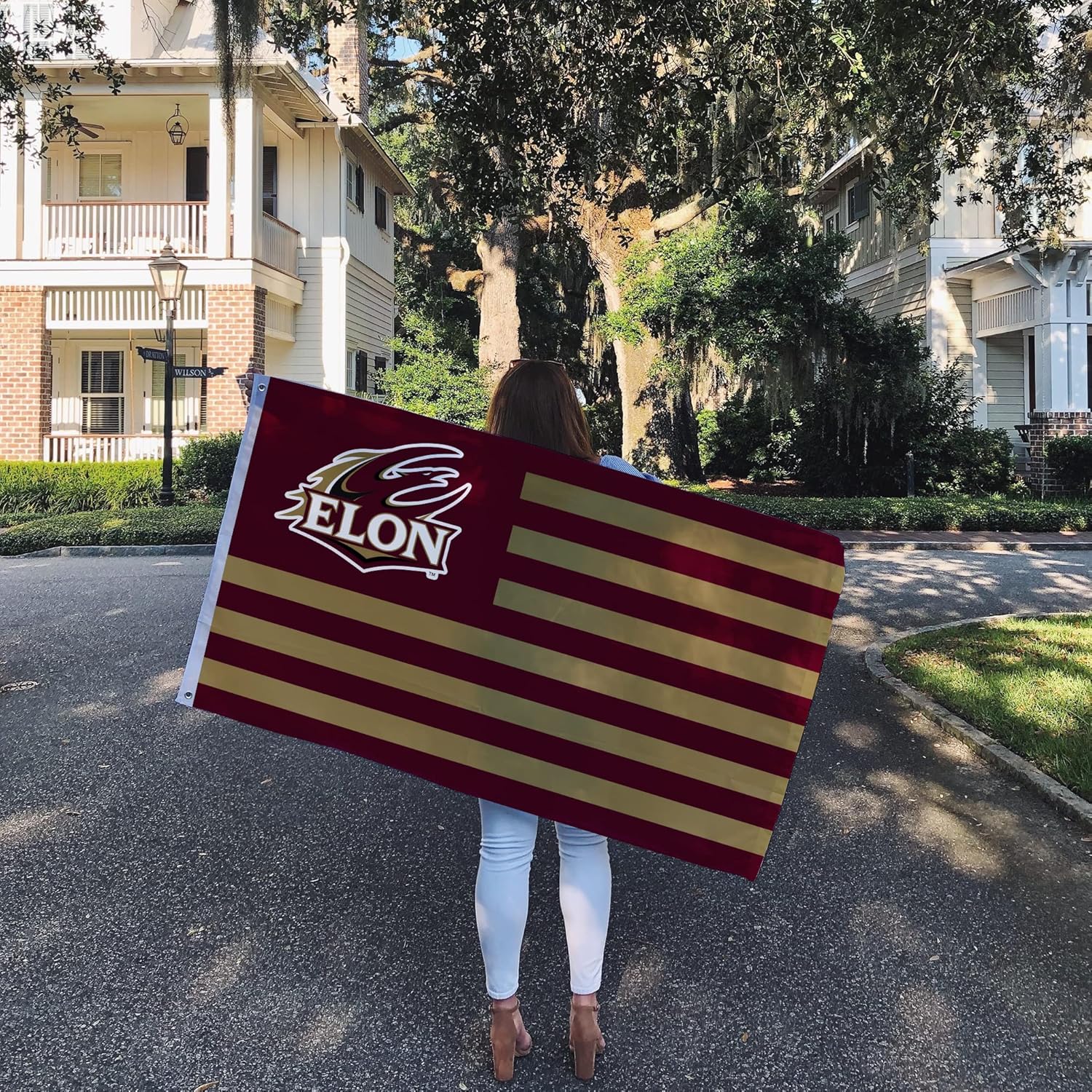 Desert Cactus Elon University Indoor and Outdoor 100% Polyester University Flag Banner, 3x5 Feet Phoenix (Nation) - Image 6