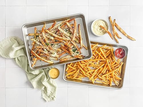 Miniatura 5 de USA Pan Sartén para hornear con un cuarto de hoja antiadherente resistente a la deformación fabricado en los Estados Unidos de acero aluminizado