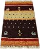Artisan's Arc Small 1.5x2 Rust, Ivory and Brown Wool Hand Knotted Traditional Turkish Vintage Antique Southwestern Gabbeh Rug| CP590152