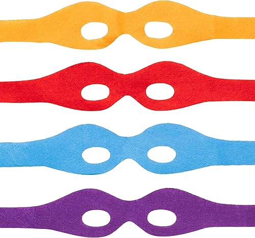 Máscara de ojo de tortuga de superhéroe ninja para niños, disfraz de Halloween, cosplay, paquete de 4 máscaras de fieltro