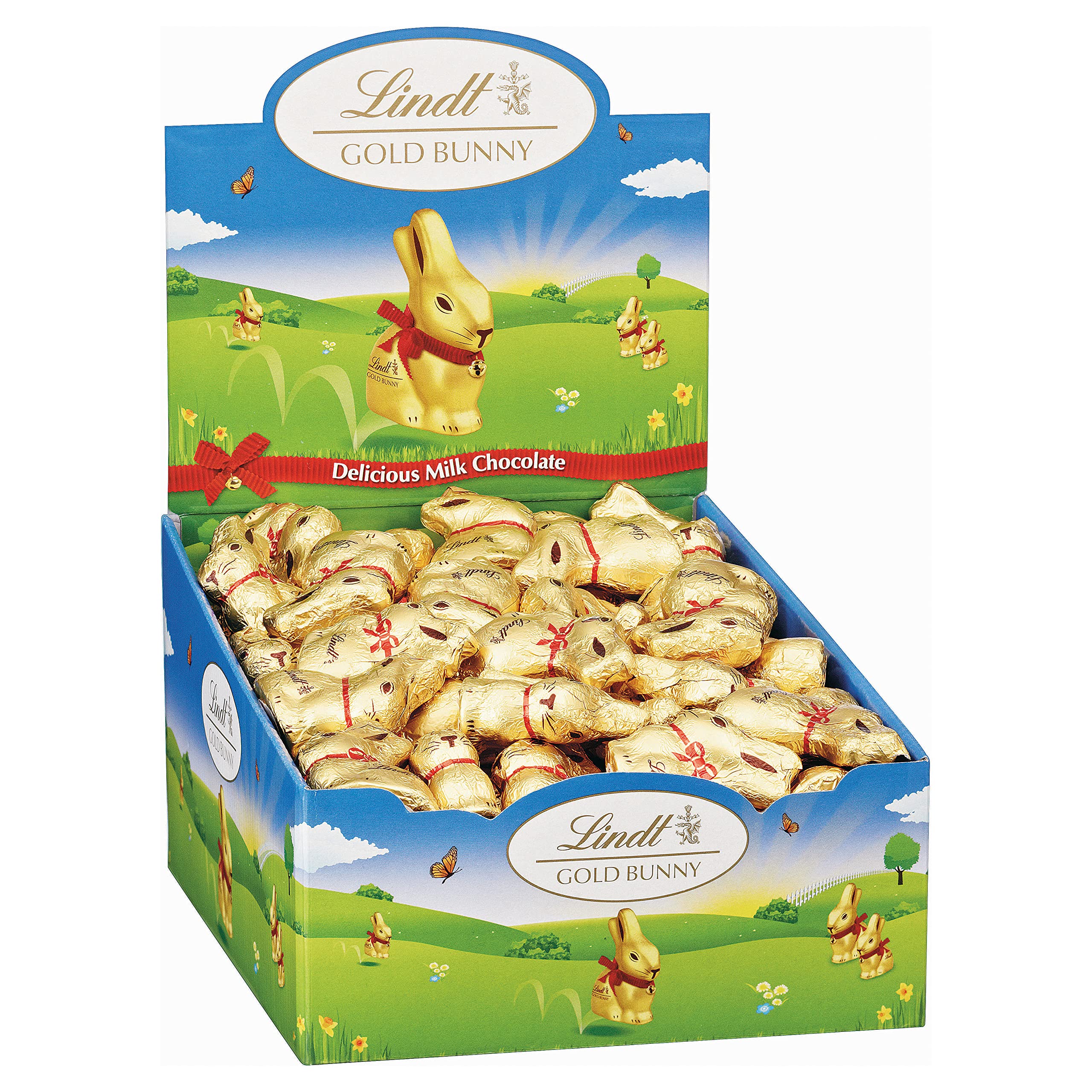 Lindt conejito de pascua Gold Bunny de chocolate con leche, figuras de pascua, regalo, cremoso y suave, aprox 70 uds, 700gr — view 9