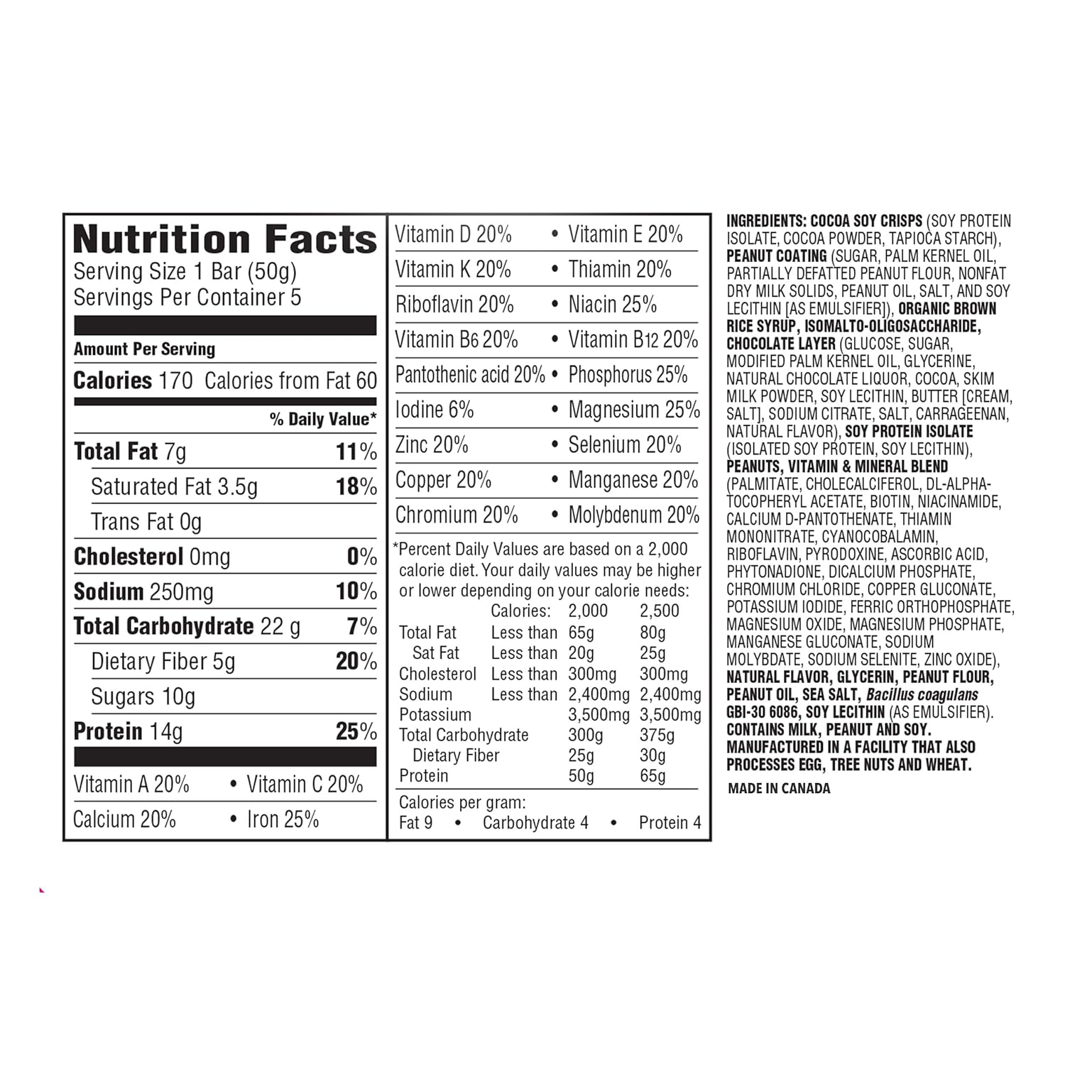 Nutrisystem® NutriCRUSH® Chocolate Peanut Butter Bars, 30 ct