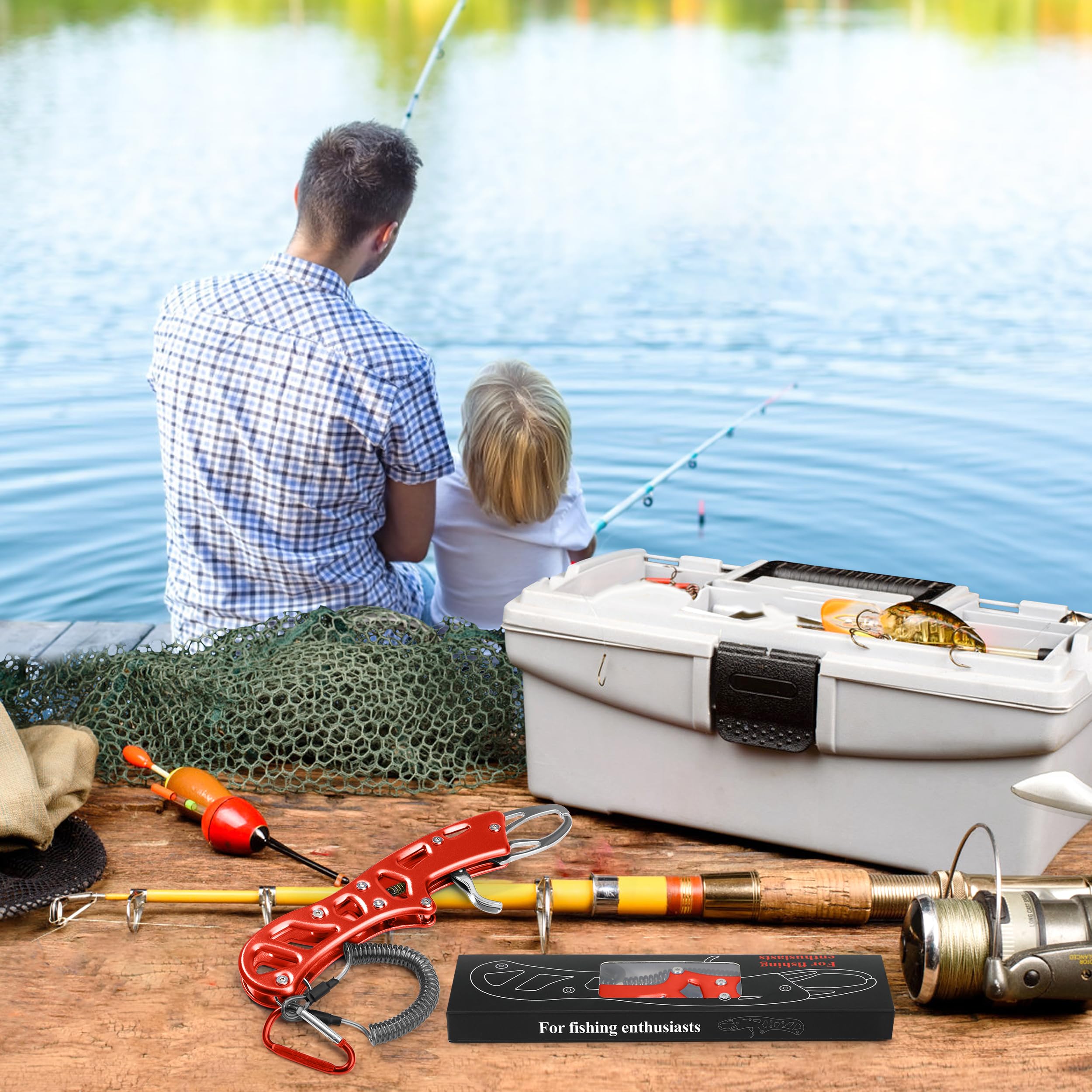 LEX Kit de Pince pour Contrôleur de Poisson à Pêche Autobloquante en Alliage d'Aluminium