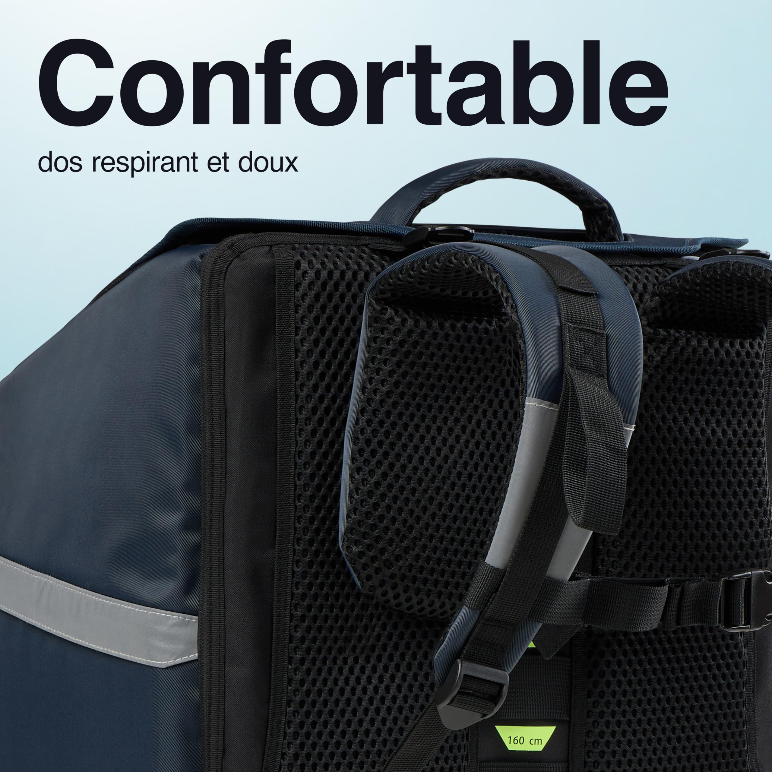 OO Bag, Sac à Dos Isotherme 75L pour Coursiers Pro, 3 Accès (Haut, Avant, arrière), Imperméable, Bandes Réfléchissantes, Extensible +25%, Harnais 160-200 cm