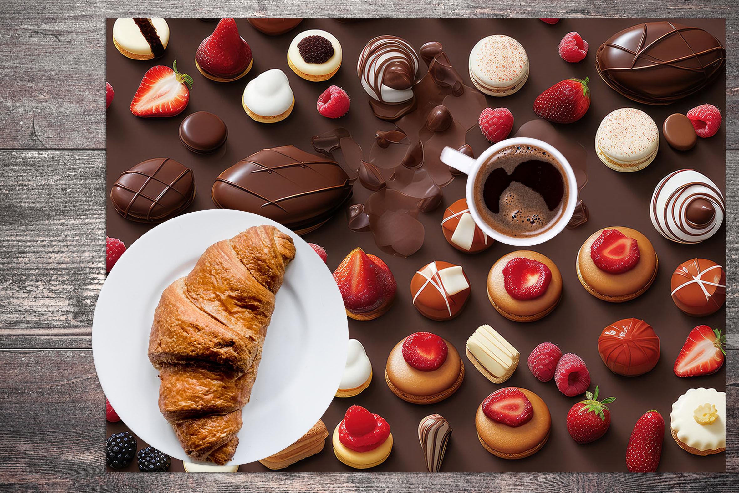 Set 4 tovagliette americane 33x45 cm, Diverse fantasie Ottima idea regalo (Tovaglietta 1085)