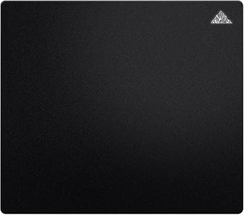 Glass Gaming Mouse Pad,Ultra-Smooth Surface, Noise-Reducing Design,Impact & Scratch Resistant,9H Tempered Glass Gaming Mouse Mat,15.7 x 17.7 inches-Black