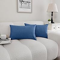 Vista 22 de NiNi ALL Juego de 2 fundas de almohada impermeables para exteriores, decorativas, casa de campo, jardín, fundas de cojín sólidas para patio, tienda