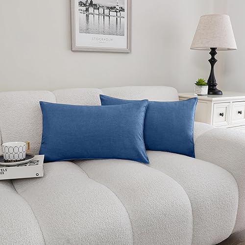 Vista 105 de NiNi ALL - Juego de 2 fundas de almohada impermeables para exteriores, decorativas, para casa de campo, jardín, patio, tienda de campaña, sofá