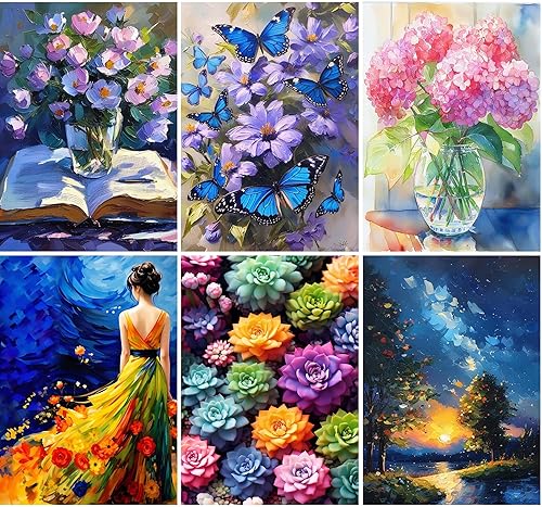 Miniatura 8 de UiSdfuy Kits de arte de diamantes para manualidades, paquetes de arte de diamantes 5D, kits completos para adultos principiantes, decoración de