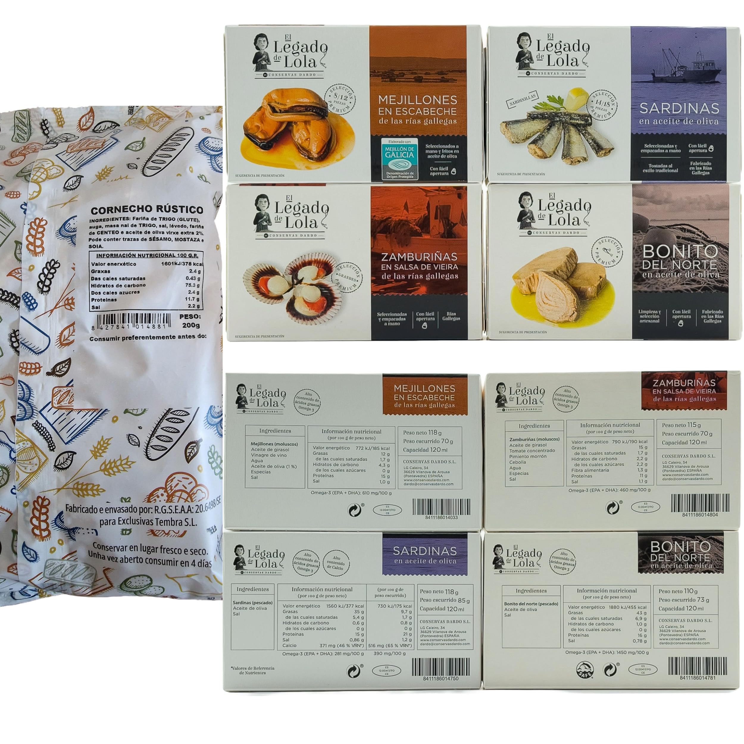 Cesta Gourmet Cíes de VinNatura con Conservas Artesanales y Vino Godello | Regalo gourmet gallego, regalos de empresa, cesta con vino, elaboración tradicional, tarjeta personalizable