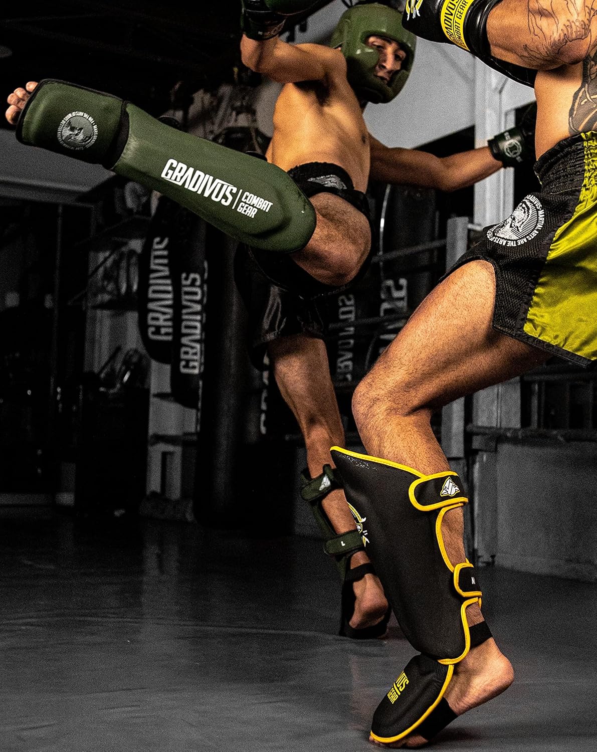 SPARPRO Shin Guards for Sparring and Striking in Martial Arts by GRADIVUS