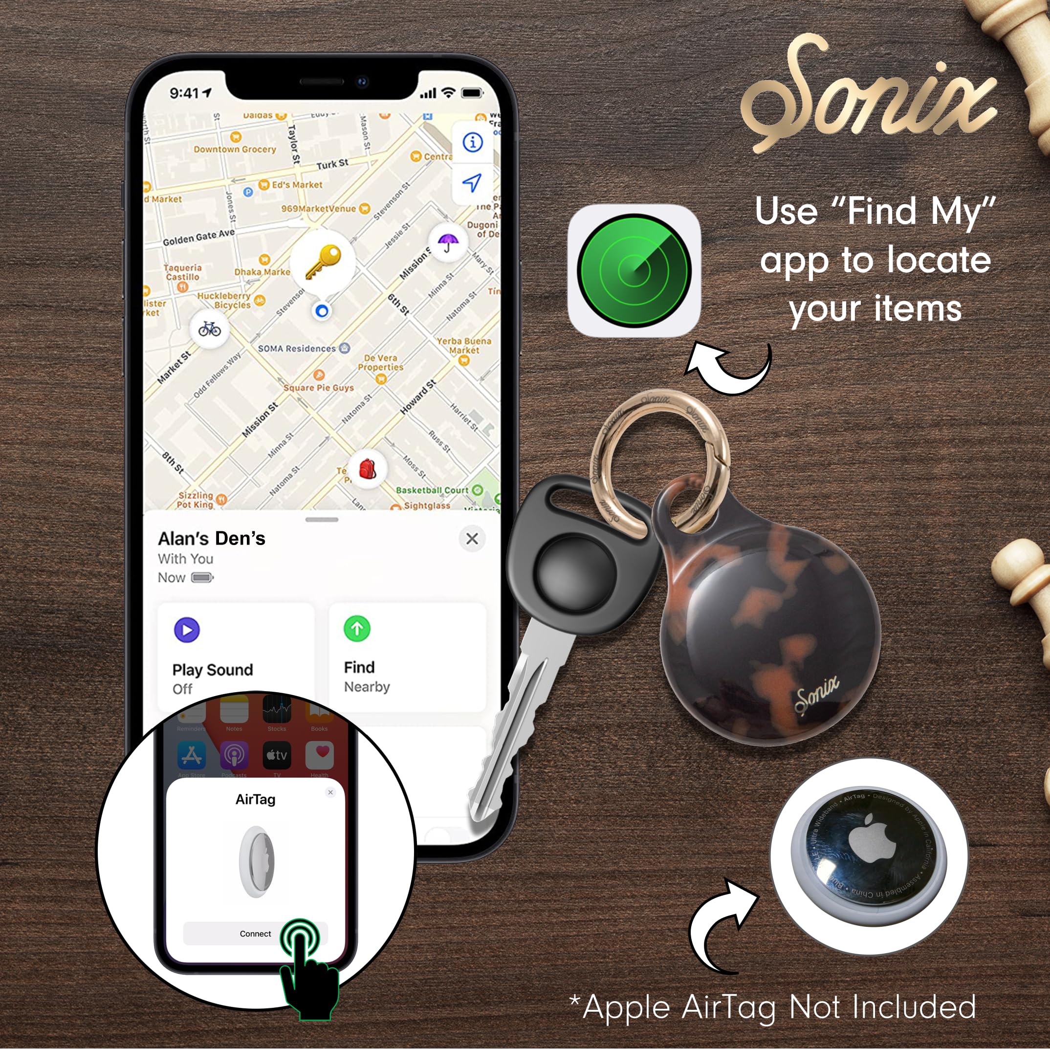 Amazon.com: Sonix Cases for Apple AirTags with Gold Carabiner