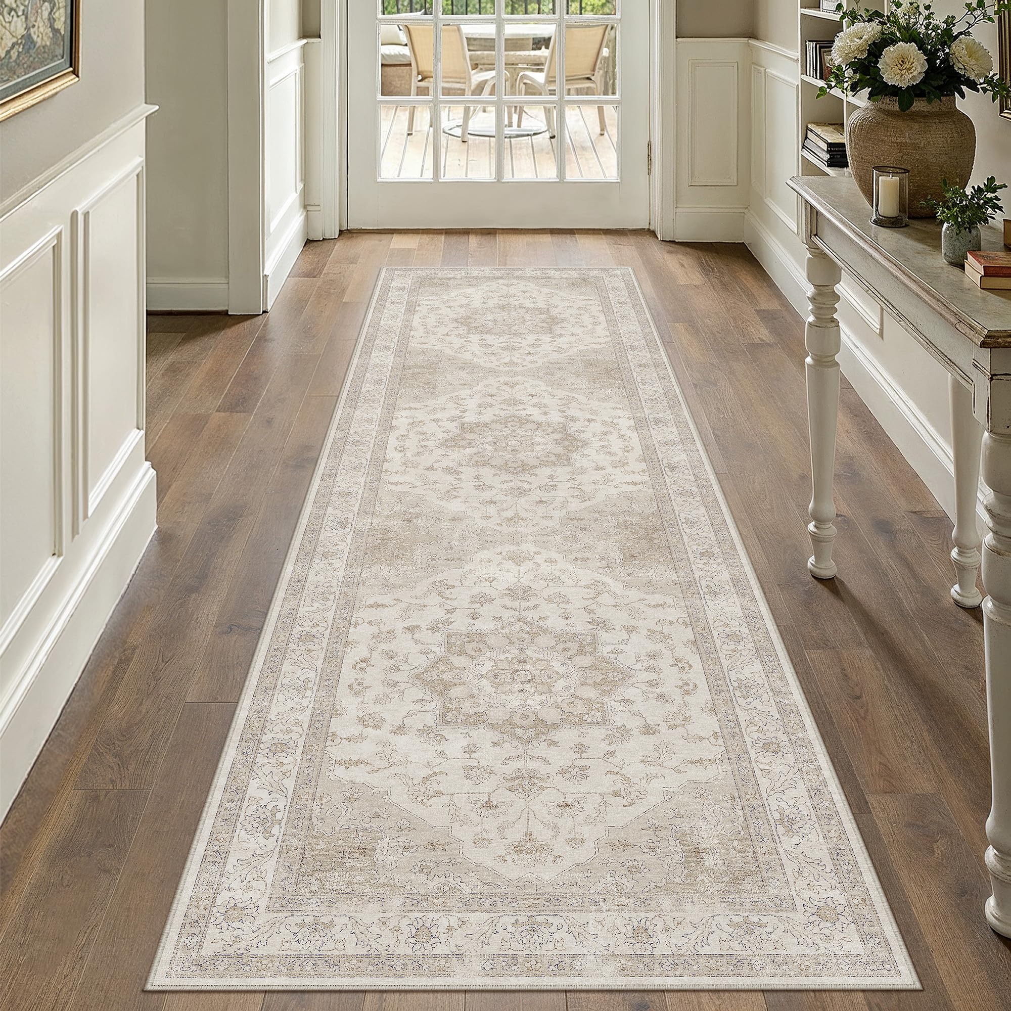 PureCozy Beige Runner Rug 2x8