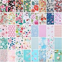 Vista 7 de Tegeme 40 piezas de tela Jelly para acolchado, rollo de retazos de algodón japonés, tela precortada con estampado floral retro, tiras de acolchado