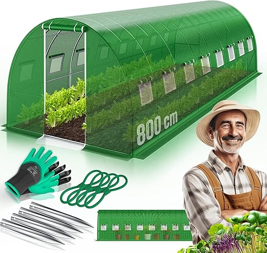 KESSER Folien-Gewächshaus mit 6 Fenstern