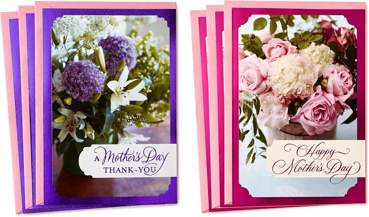 Hallmark Mothers Day Card Assortment, Mother's Day Thank You (6 Cards with Envelopes) (699MBC1209)